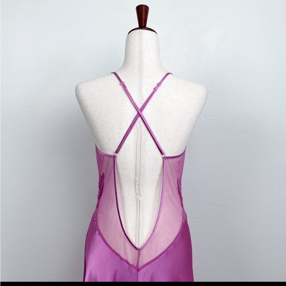 Vintage open back slip dress M - Picture 5 of 7